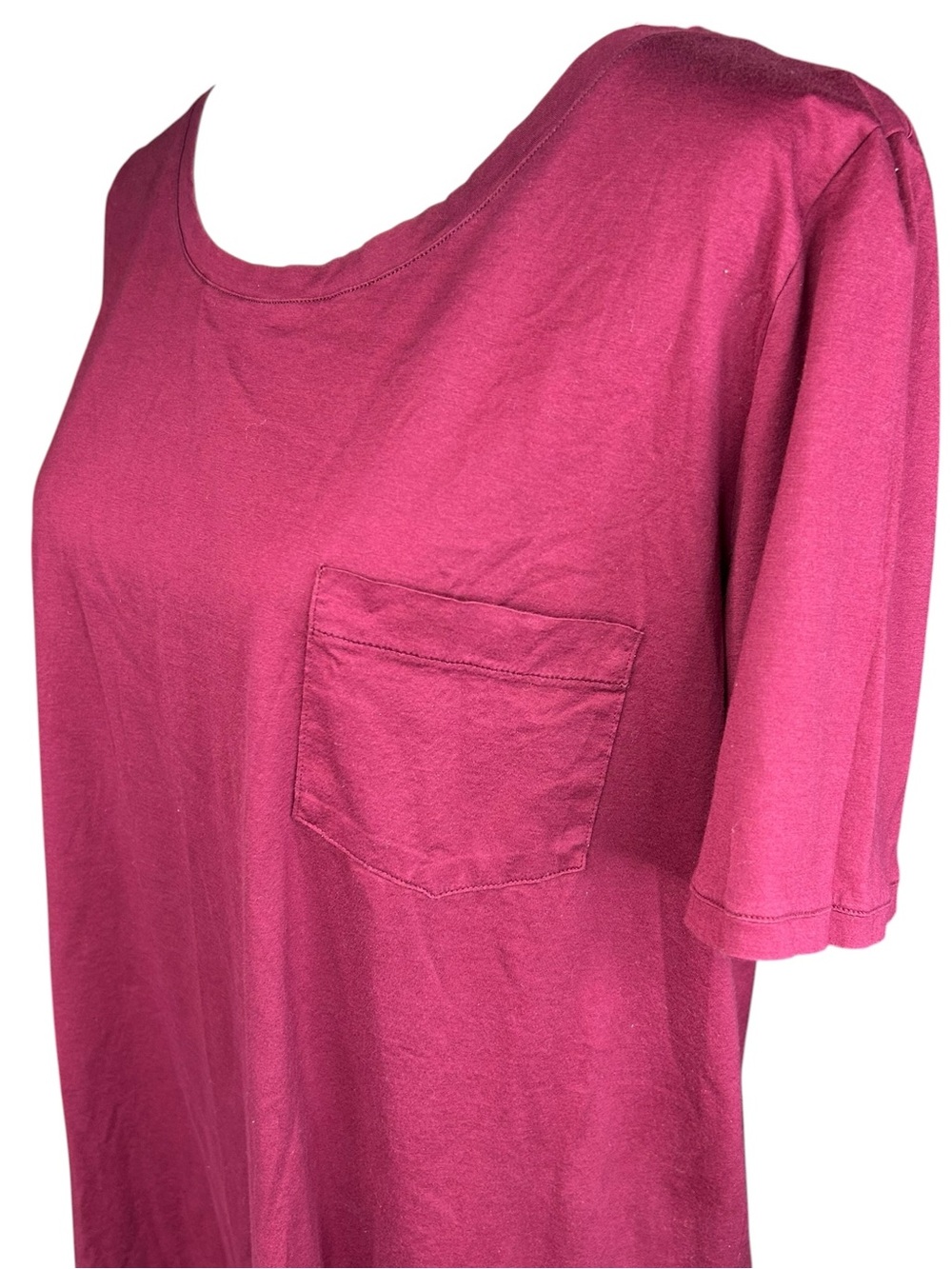 Hanro Cotton Deluxe Sleepshirt M 10/12 Plum Berry Quiet Luxury - Picture 3 of 6